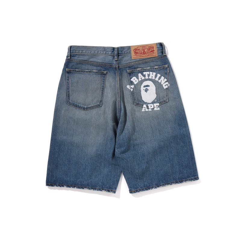 Bape A BATHING APE FW24  Denim Shorts with Ape Logo Print. 0ZXSPM151001N 圖 3