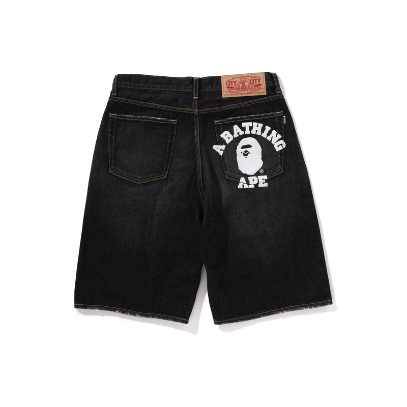 Bape A BATHING APE FW24  Denim Shorts with Ape Logo Print. 0ZXSPM151001N 圖 5