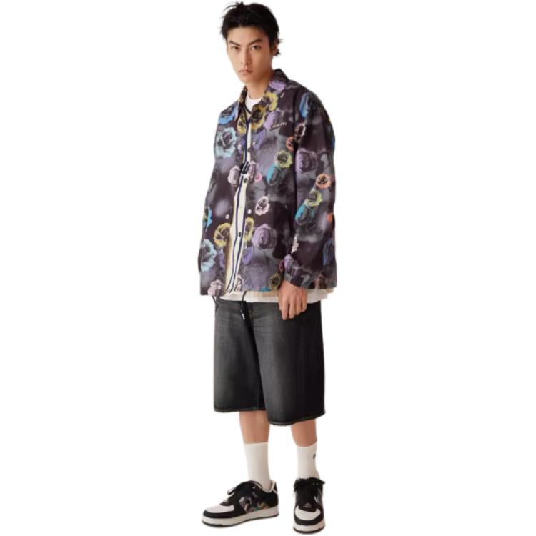 Bape A BATHING APE FW24  Denim Shorts with Ape Logo Print. 0ZXSPM151001N 圖 6