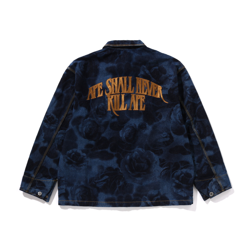 Bape A BATHING APE FW24  Floral Camo Denim Jacket with Embroidered Logo. 0ZXLJM140302N 圖 3