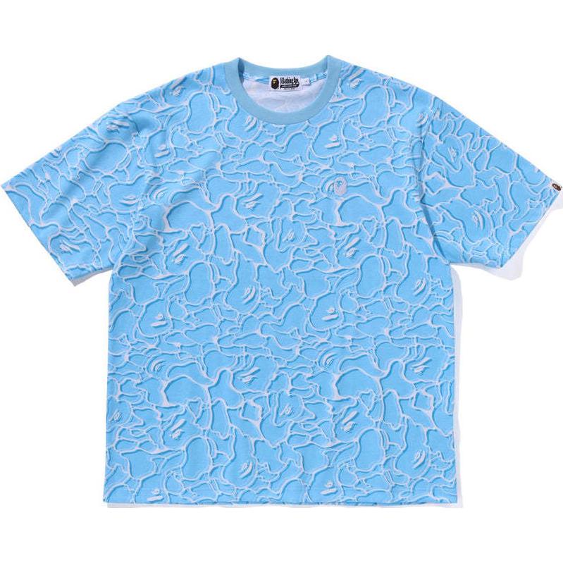 Order Bape A BATHING APE FW24 宽版刺繡藍色圓領短袖T恤 1K70-109-002