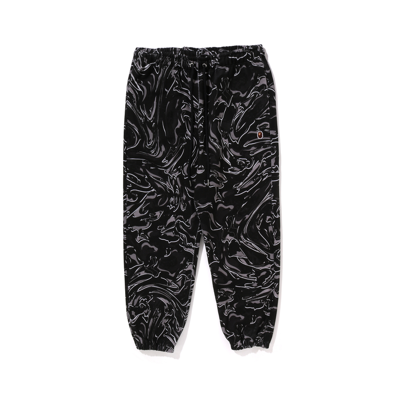 Shop Celana Jogger Bape A Bathing Ape FW24 Marble Camo Logo Bordir Ape. 0ZXPTM152307N