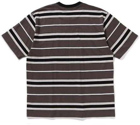 Bape A BATHING APE 2024 秋冬條紋刺繡猿人標誌口袋圓領短袖上衣. 0ZXTEM109005N Purchase Bape A BATHING APE 2024 秋冬條紋刺繡猿人標誌口袋圓領短袖上衣. 0ZXTEM109005N