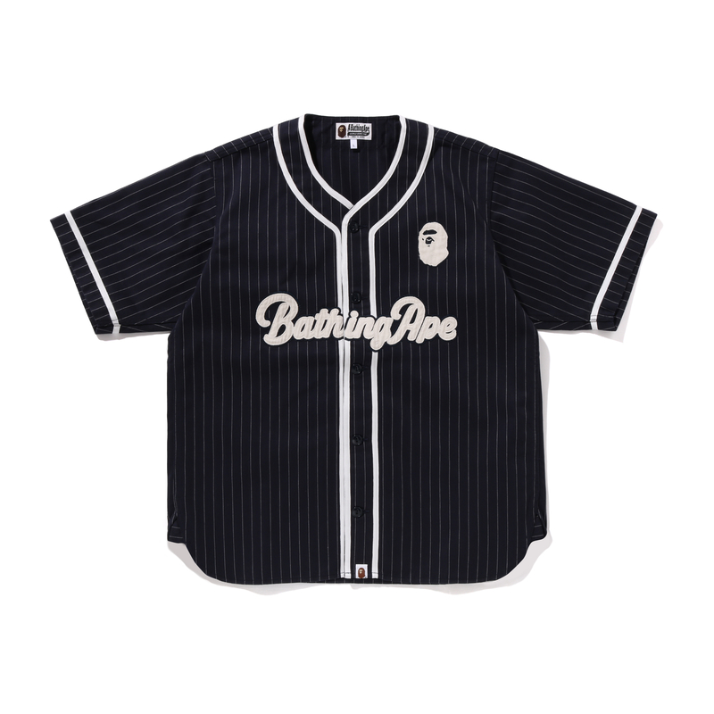 Bape A BATHING APE FW24  Striped Logo Pattern Short Sleeve Shirt. 0ZXSRM132001N 圖 4