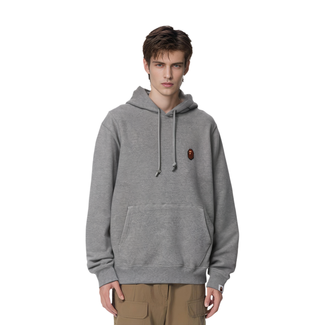 Bape A BATHING APE FW24 Ape Embroidered Solid Color Hoodie 0ZXSWM114007N 圖 10