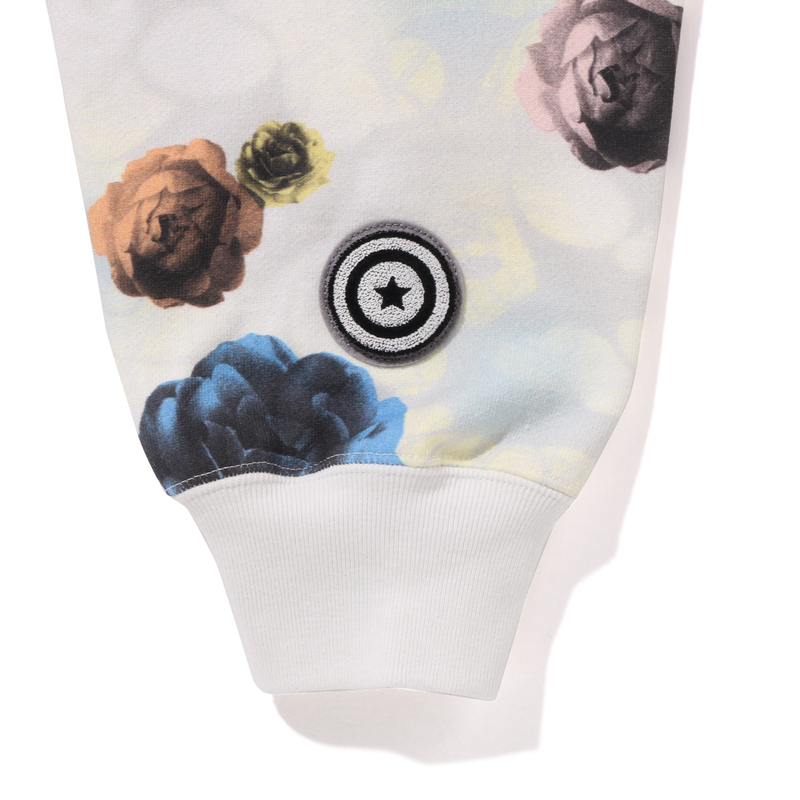 Bape A BATHING APE FW24 Floral Camo Full-Zip Shark Hoodie for Men. 0ZXSWM115301N 圖 12