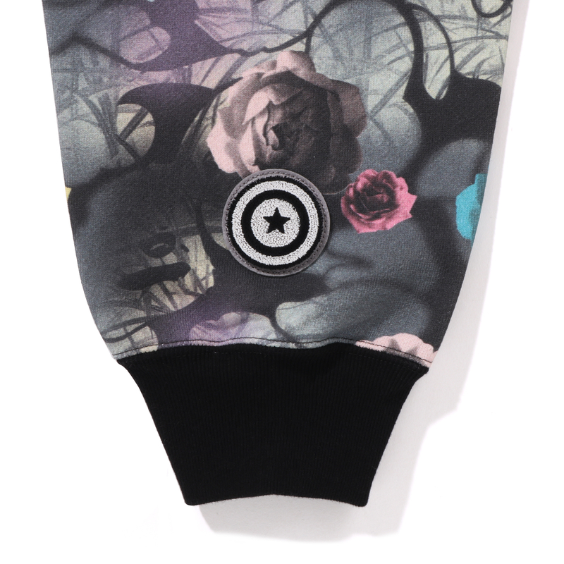 Bape A BATHING APE FW24 Floral Camo Full-Zip Shark Hoodie for Men. 0ZXSWM115301N 圖 6