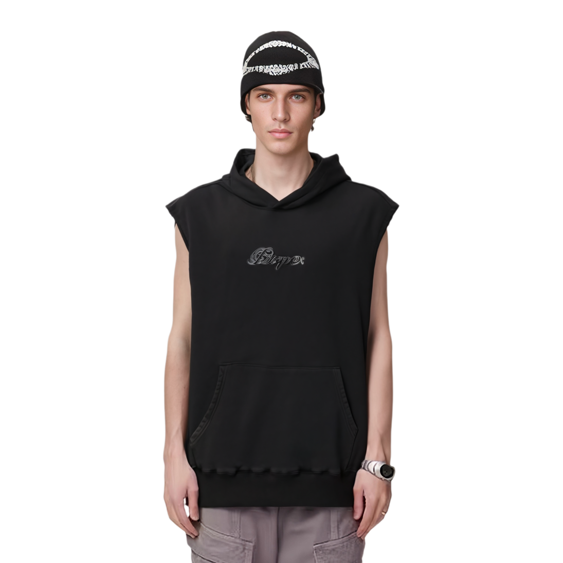 Bape A BATHING APE FW24 Letter Print Sleeveless Hoodie  Black. 0ZXSWM114314N 圖 4