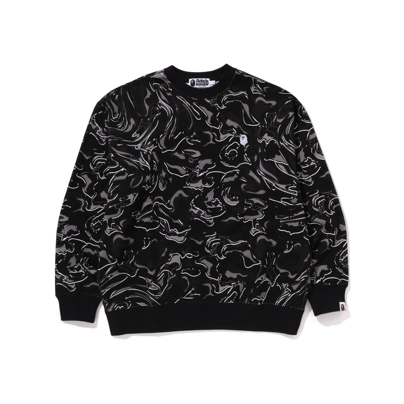 Bape A BATHING APE FW24 Marble Camo Crewneck Sweatshirt 0ZXSWM113306N 圖 2