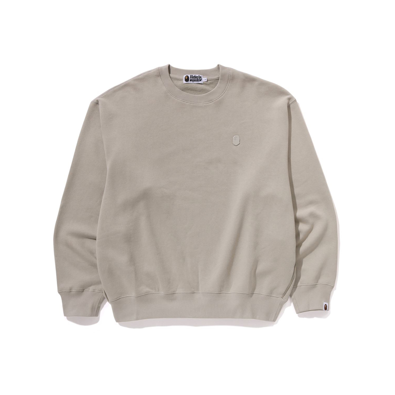 Bape A BATHING APE FW24 Monochrome Ape Head Logo Crewneck Sweatshirt 0ZXSWM113308N