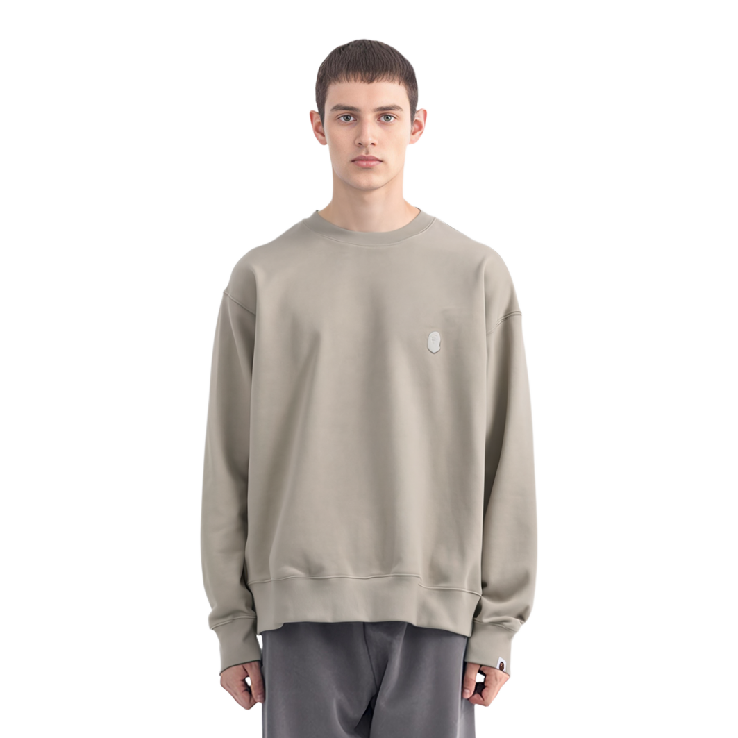 Bape A BATHING APE FW24 Monochrome Ape Head Logo Crewneck Sweatshirt 0ZXSWM113308N 圖 4