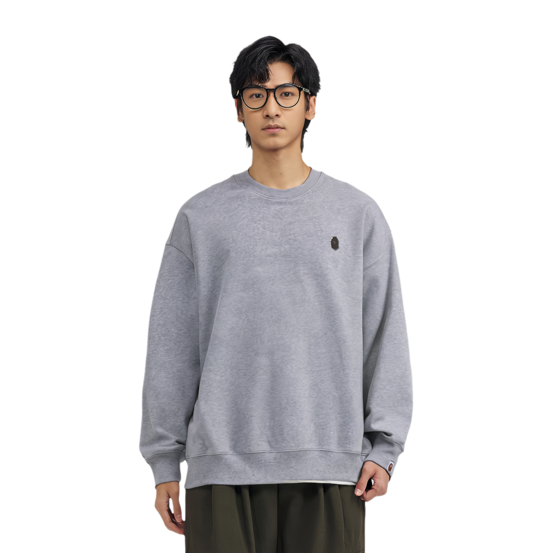 Bape A BATHING APE FW24 Monochrome Ape Head Logo Crewneck Sweatshirt 0ZXSWM113308N 圖 10