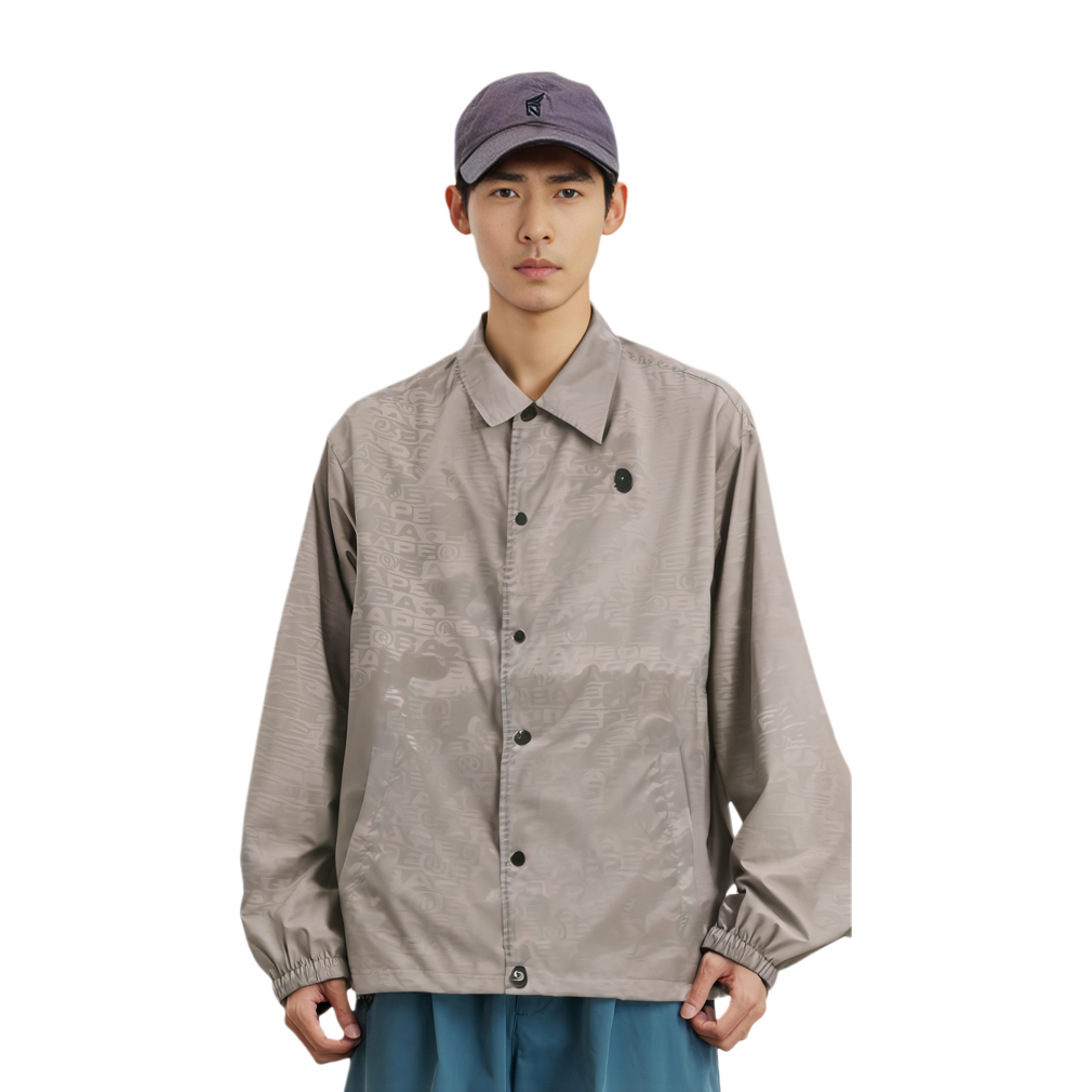 Bape A BATHING APE FW24 Monogram Jacquard Coach Jacket  Outerwear. 0ZXLJM140314N 圖 7