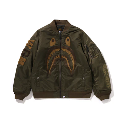Bape A BATHING APE FW24 Shark Embroidered MA-1 Loose Jacket . 0ZXJKM141006N