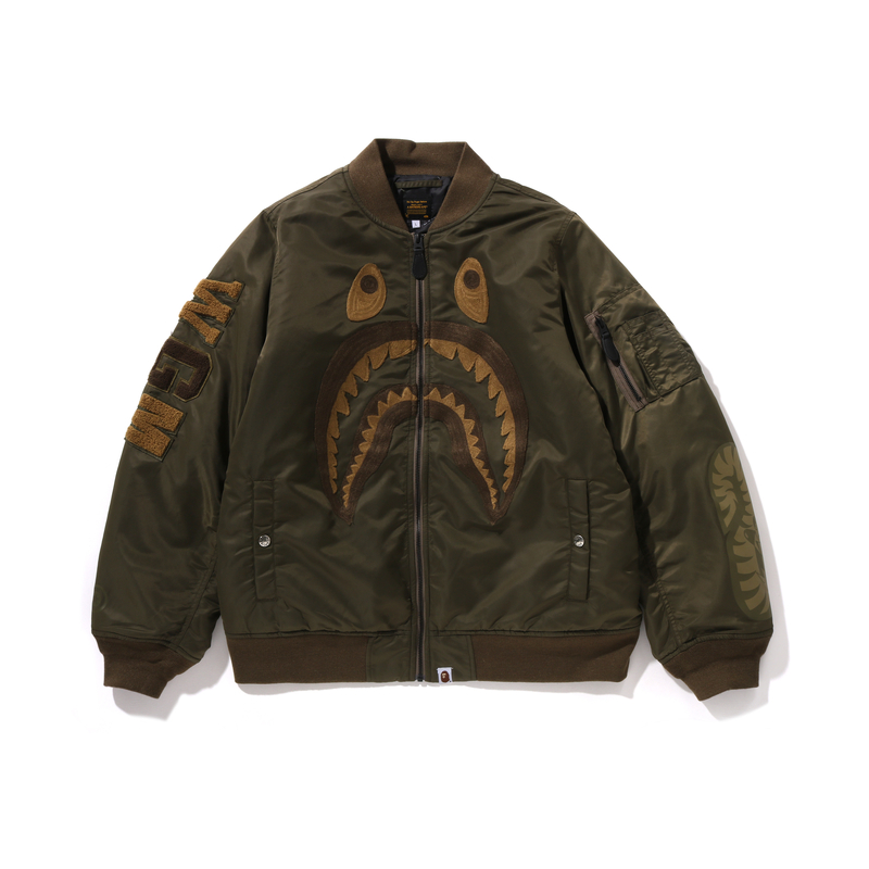 Bape A BATHING APE FW24 Shark Embroidered MA-1 Loose Jacket . 0ZXJKM141006N 圖 5