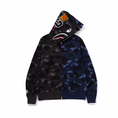 Bape A BATHING APE FW24 Shark Full-Zip Camo Hoodie Jacket . 0ZXSWM115001N