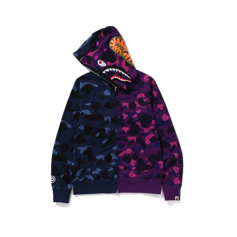 Bape A BATHING APE FW24 Shark Full-Zip Camo Hoodie Jacket . 0ZXSWM115001N 圖 3