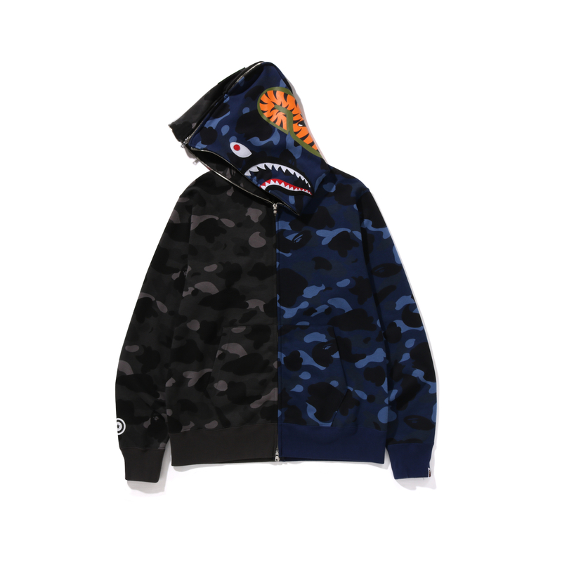 Bape A BATHING APE FW24 Shark Full-Zip Camo Hoodie Jacket . 0ZXSWM115001N 圖 7