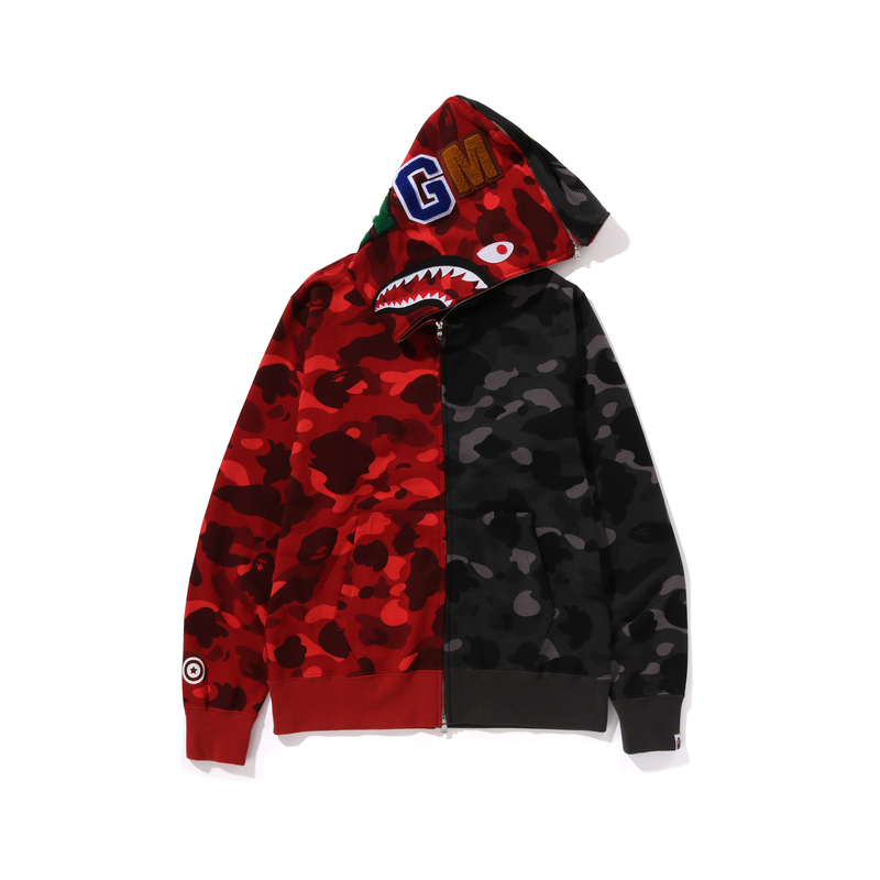 Bape A BATHING APE FW24 Shark Full-Zip Camo Hoodie Jacket . 0ZXSWM115001N 圖 9