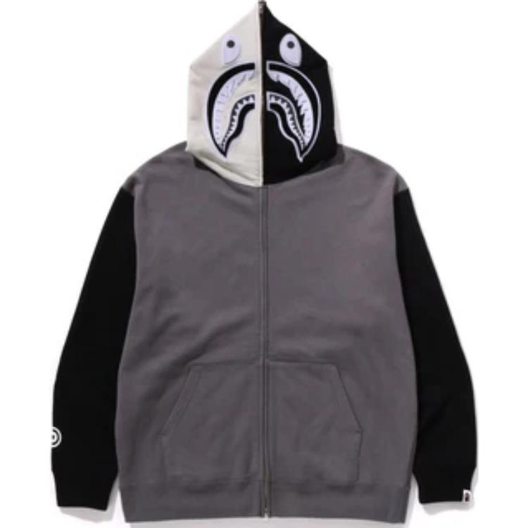 Bape A BATHING APE FW24 Shark Hoodie Kangaroo Pocket Unisex Sweatshirt. 1K70-115-311