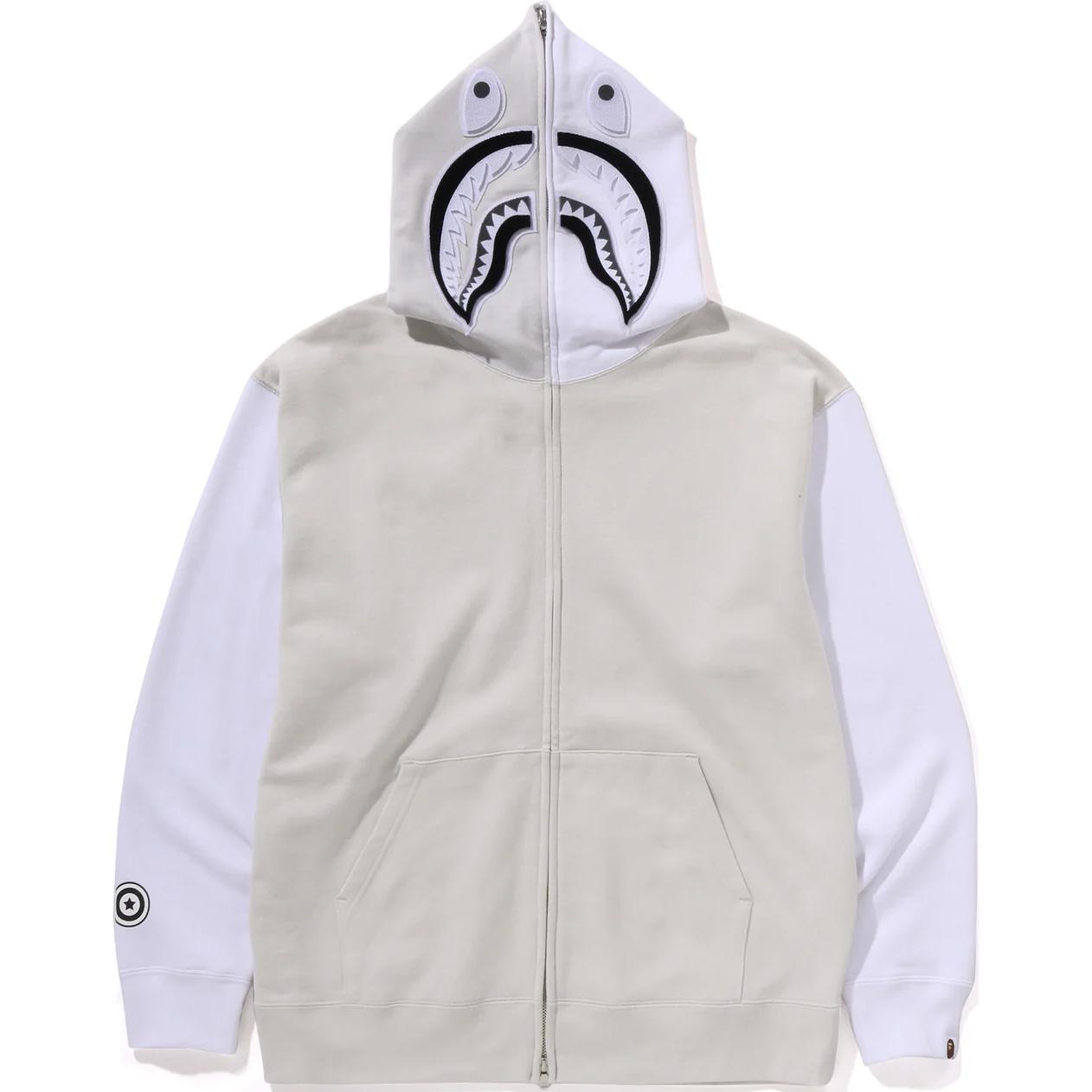 Shop Bape A BATHING APE FW24 Shark Hoodie Kangaroo Pocket Unisex Sweatshirt. 1K70-115-311