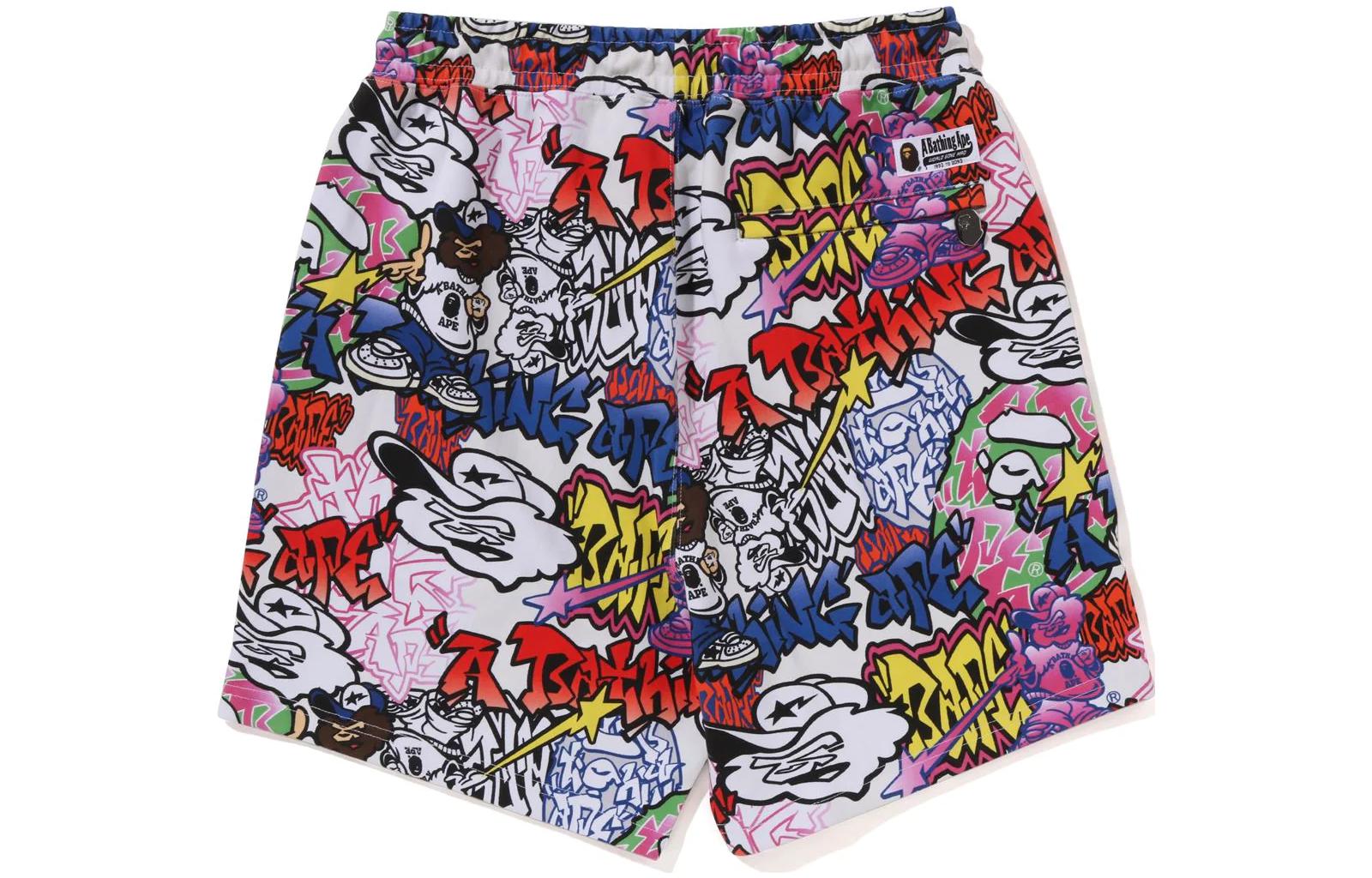 Bape A BATHING APE Graffiti Straight-Cut Casual Shorts . 1J30-153-056 圖 3