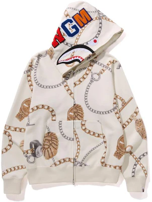 Bape A BATHING APE 圖案拉鏈帽衫 1J80-115-003 Shop Bape A BATHING APE 圖案拉鏈帽衫 1J80-115-003