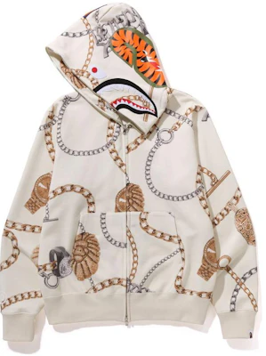 Bape A BATHING APE 圖案拉鏈帽衫 1J80-115-003 Purchase Bape A BATHING APE 圖案拉鏈帽衫 1J80-115-003