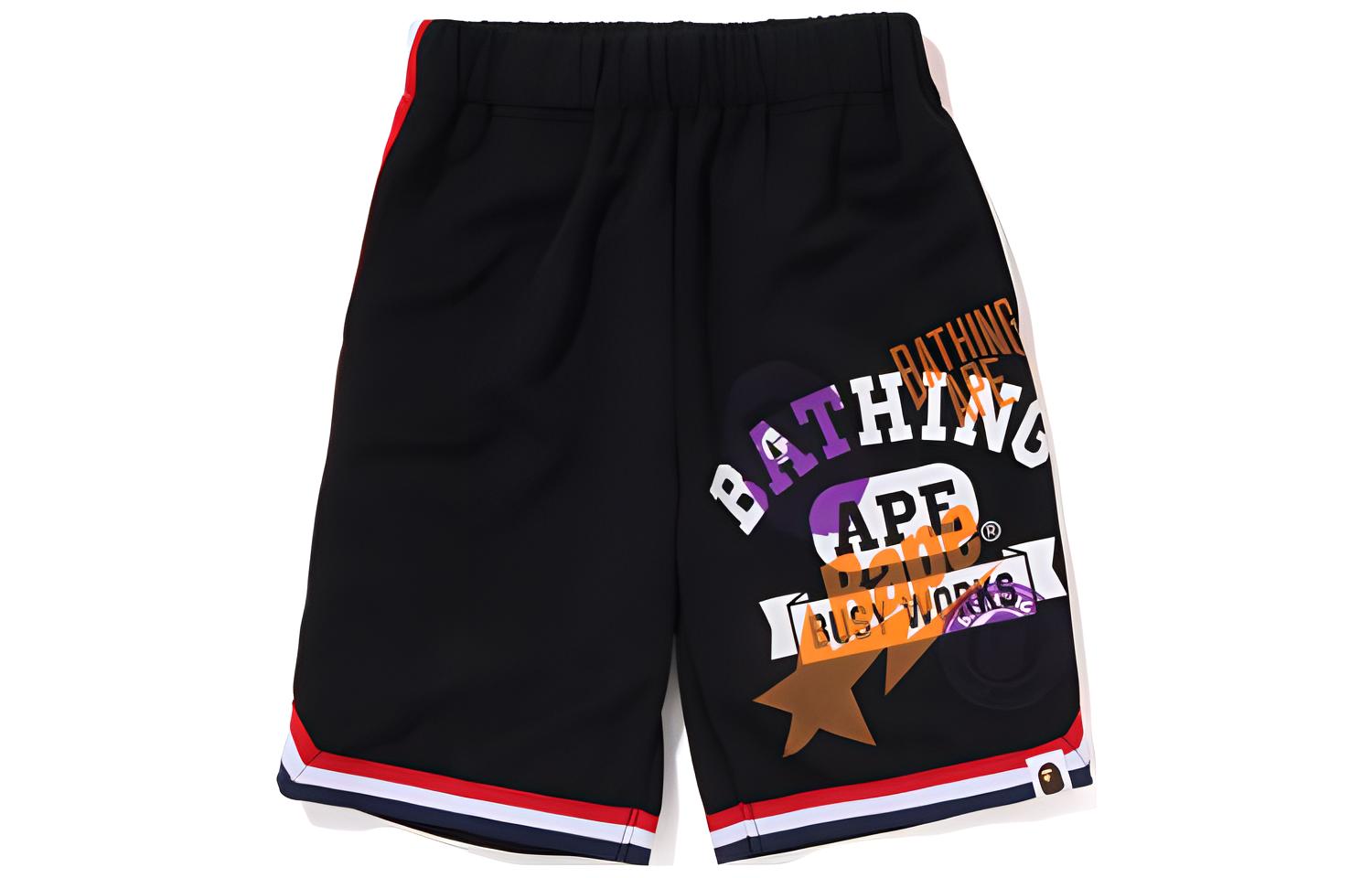 Bape A BATHING APE Kids Letter Graphic Casual Basketball Shorts for Boys. 0ZXSPK353014K