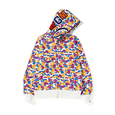 Bape A Bathing Ape LA 1st Anniversary Shark Camo Full Zip Hoodie Exclusive. 1F22-115-020