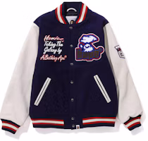 Shop Bape A BATHING APE字母拼接單排扣長袖外套 - 男款 1J80-141-006