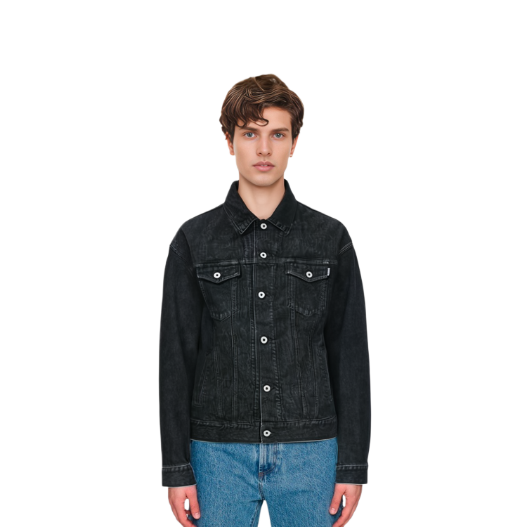 Bape A BATHING APE Letter Print Detachable Hood Denim Jacket Unisex Couple Style 0ZXJKM10004XE 圖 5