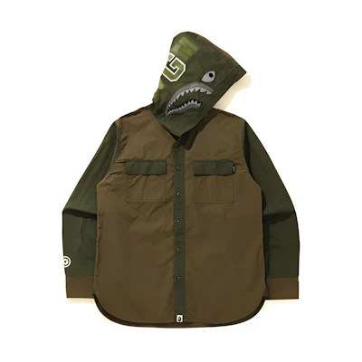 Bape A BATHING APE Letter Print Pocket Panel Hoodie Jacket . 0ZXJKM131014G