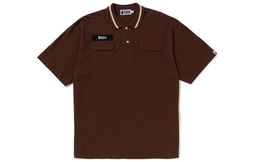 Order Bape A Bathing Ape 男士字母印花短袖拉链领POLO衫 0ZXPOM112003K