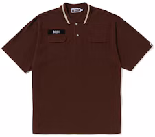 Order Bape A BATHING APE Letter Print Pullover Short Sleeve Polo Shirt Men’s. 0ZXPOM112003K