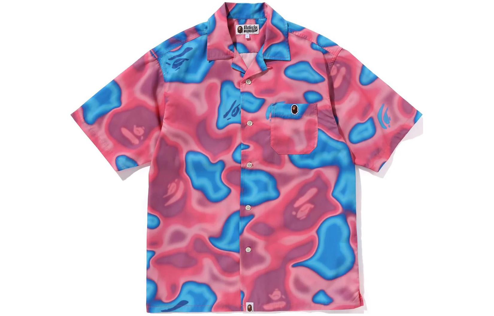Bape A BATHING APE Liquid Camo Open Collar Button-Up Short Sleeve Shirt Men’s. 1K30-132-004 圖 5