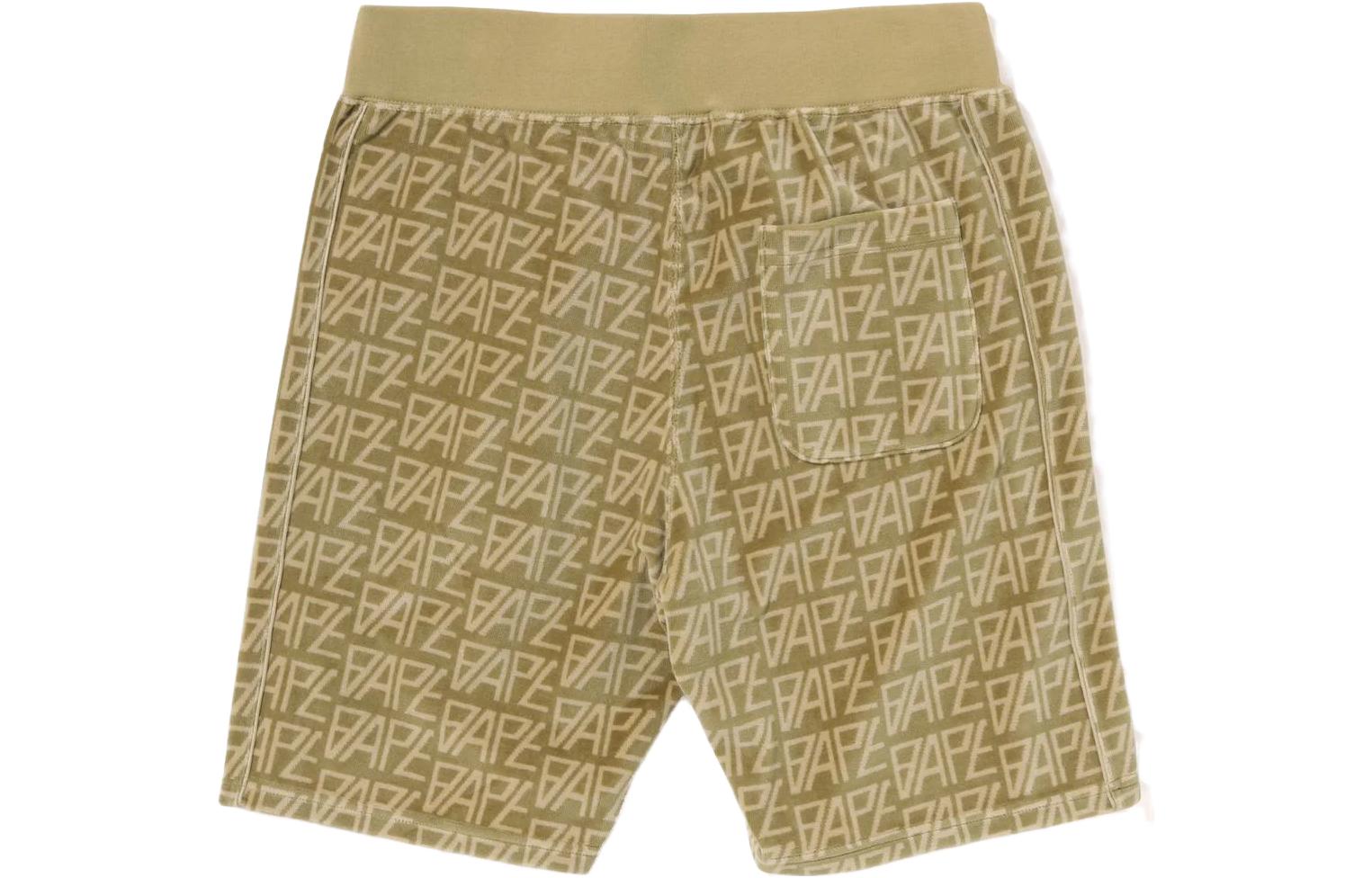 Bape A BATHING APE Logo All-Over Print Elastic Waist Straight Shorts Men. 1J30-153-011 圖 3