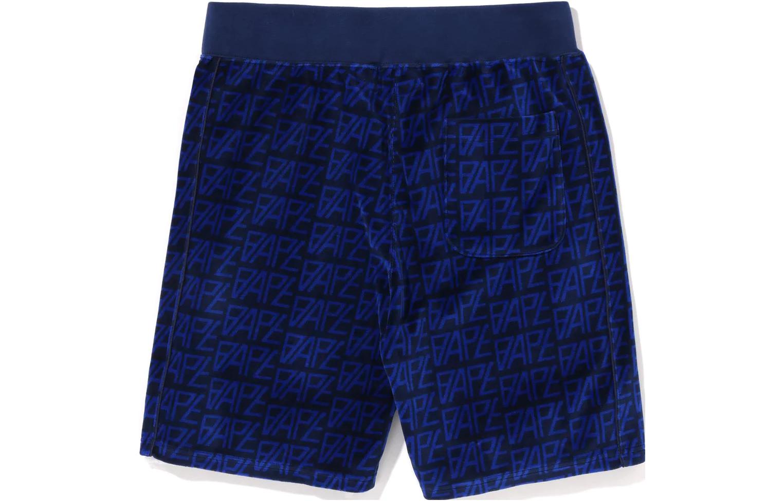 Bape A BATHING APE Logo All-Over Print Elastic Waist Straight Shorts Men. 1J30-153-011 圖 5