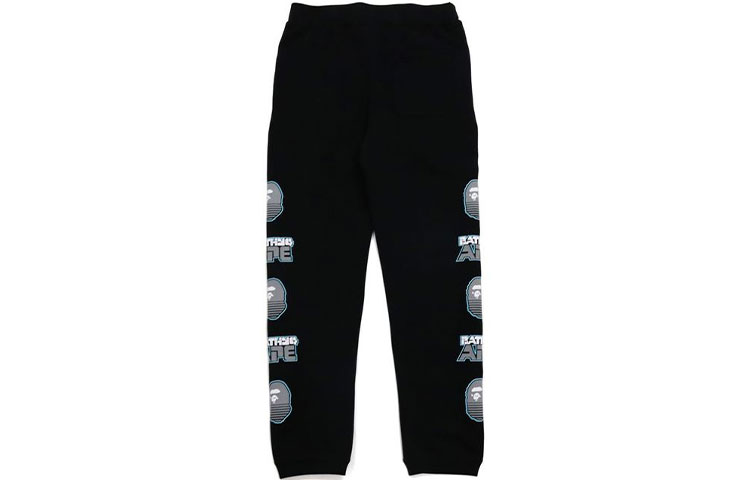 Bape A BATHING APE Logo Ape Print Loose Knit Jogger Pants . 1H80-152-010