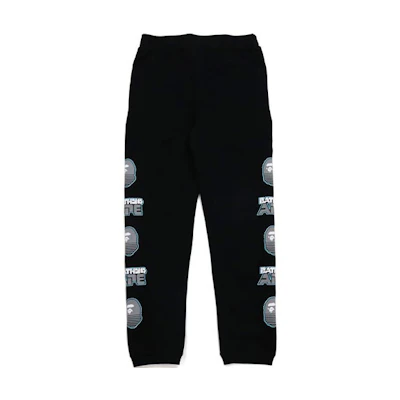 Bape A BATHING APE Logo Ape Print Loose Knit Jogger Pants . 1H80-152-010