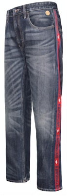 Bape A BATHING APE 標誌刺繡直筒牛仔褲 海軍藍 男款。 0ZXJNM50003XCNYX Buy Bape A BATHING APE 標誌刺繡直筒牛仔褲 海軍藍 男款。 0ZXJNM50003XCNYX