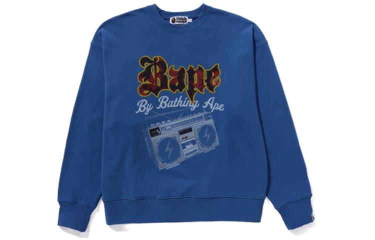Bape A BATHING APE Logo Graphic Crewneck Long Sleeve Sweatshirt . 1J80-113-004 圖 4