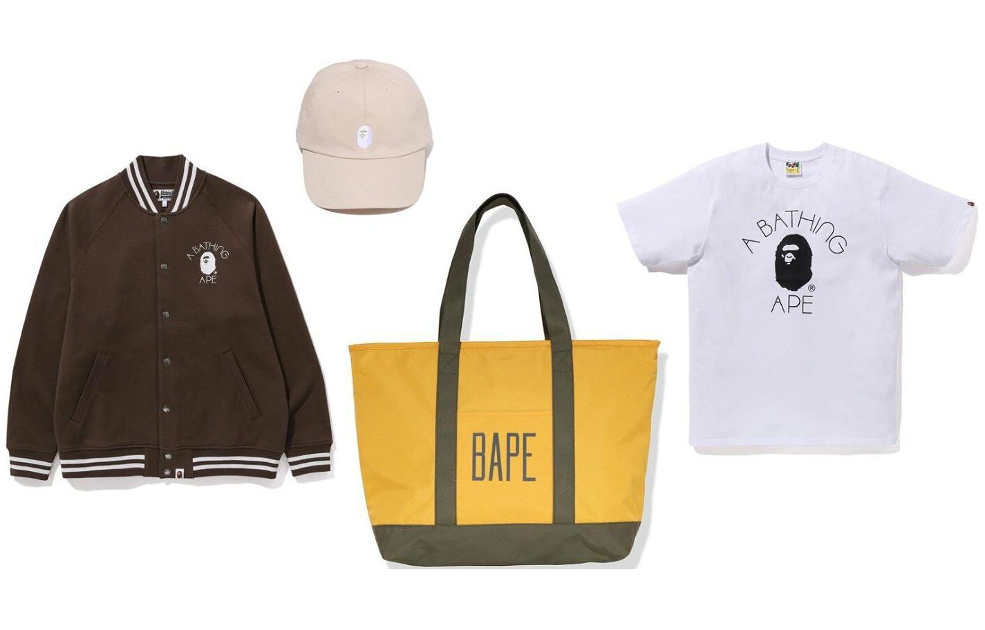 Order Bape A BATHING APE Logo Baju, Jaket, Topi, Beg Silang, Set Sukan - Lelaki. 1K20-182-004