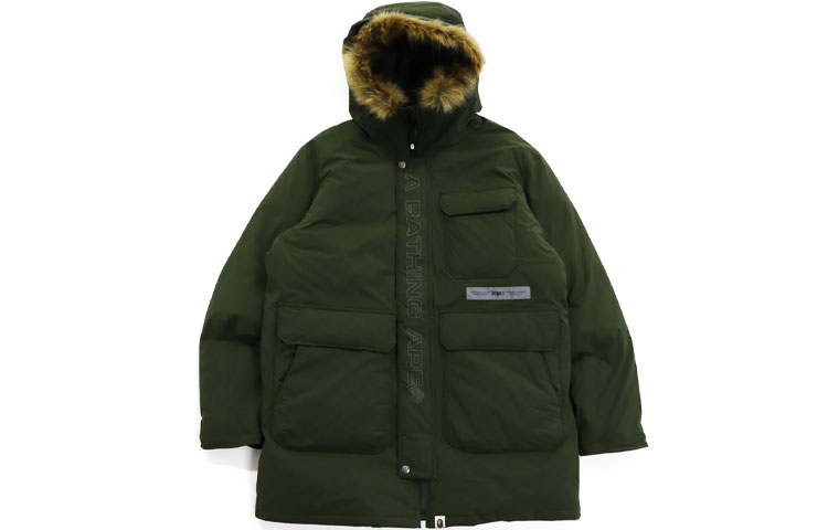 Lookbook Bape A BATHING APE Jaket Bertudung Longgar Isi Down. 1H80-141-009