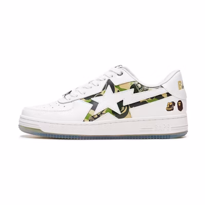 BAPE A BATHING APE Low Top 'White Leather'