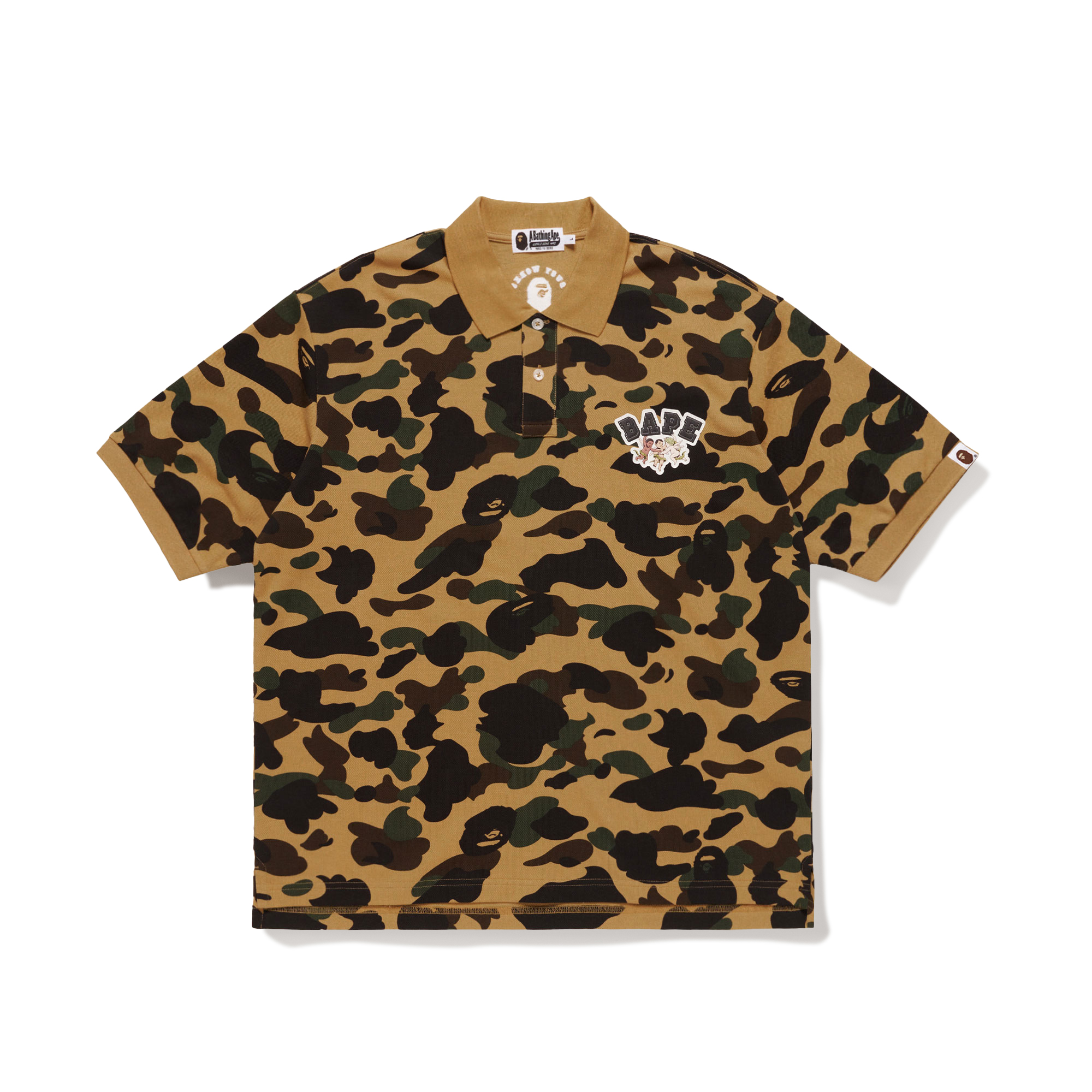 Order Bape 联名马思唯迷彩印花休闲POLO衫男女同款。 BAP-FW24-002