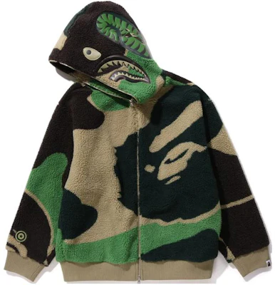 Bape A BATHING APE メガ ABC カモ シャーク ボア フーディ ジャケット 1J70-140-027 Buy Bape A BATHING APE メガ ABC カモ シャーク ボア フーディ ジャケット 1J70-140-027