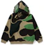 Shop Bape A BATHING APE メガ ABC カモ シャーク ボア フーディ ジャケット 1J70-140-027