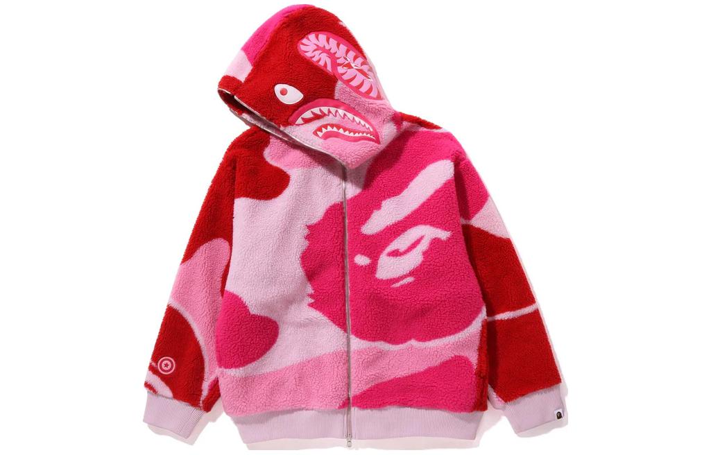 Bape A BATHING APE Mega ABC Camo Shark Boa Hoodie Jacket 1J70-140-027 圖 5