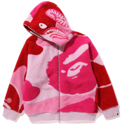 Bape A BATHING APE メガ ABC カモ シャーク ボア フーディ ジャケット 1J70-140-027 Purchase Bape A BATHING APE メガ ABC カモ シャーク ボア フーディ ジャケット 1J70-140-027